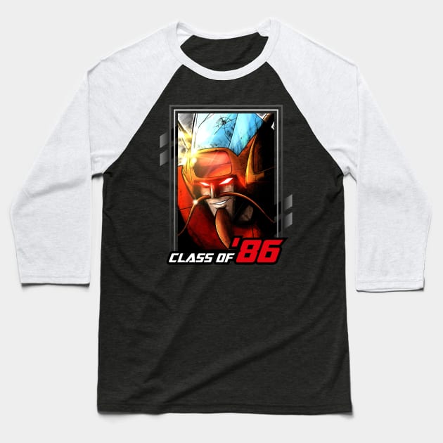 TF Class of 86' - Monty Baseball T-Shirt by DEADBUNNEH